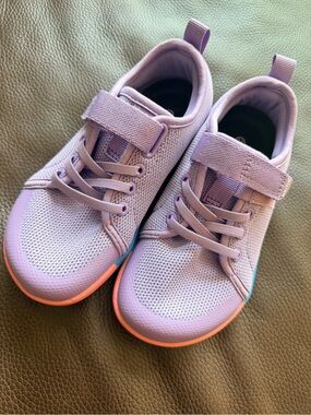 WHITIN Lilac Mesh Kids Sneakers with Coral Trim